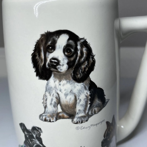 Edwin Megargee Signed Dog & Dragonfly Mug Coffee Cup Boxer, Scottie Springer - Picture 8 of 13